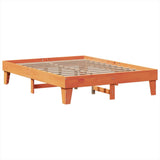 Bed Frame without Mattress Wax Brown 150x200 cm King Size Solid Wood Pine 3308842