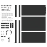 Garden Gate with Lock Black 110 x 155 cm Powder-Coated Steel 42015906