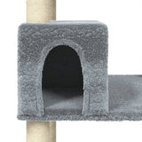 Cat Tree with Sisal Scratching Posts Light Grey 141 cm 171525