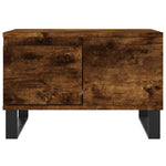 ZNTS Coffee Table Smoked Oak 55x55x36.5 cm Engineered Wood 830769