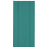 Roof Panels 36 pcs Galvanised Steel Green 100x45 cm 317212