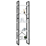 5-Tier Book Cabinet White 60x30x175 cm Engineered Wood 3081978
