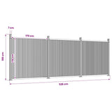 Fence Panel Brown 526x186 cm WPC 3282800