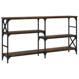 Console Table Smoked Oak 150x29x76.5 cm Engineered Wood 835471