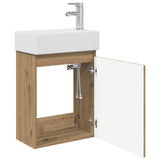 Bathroom Vanity Unit with Tap Artisan Oak 45.5 x 22.5 x 84 cm 889520