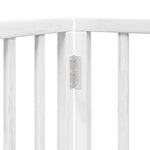 Dog Gate with Door Foldable 12 Panels White 600 cm Poplar Wood 3155536