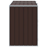 Wheelie Bin Storage for Double Bins Brown 144x81x113 cm Steel 4006178