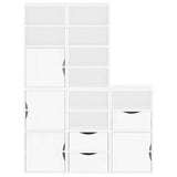 Side Cabinets 5 pcs "ODDA" White 40x24x79 cm Solid Wood Pine 3365361