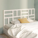 Bed Headboard White 186x4x104 cm Solid Wood Pine 818206