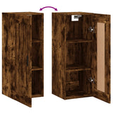 Wall Mounted Cabinet Smoked Oak 34.5x34x90 cm Engineered Wood 830521