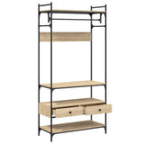 Wardrobe with Drawers Sonoma Oak 89x39x184.5 cm Engineered Wood 838954