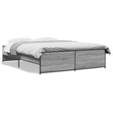 Bed Frame without Mattress Grey Sonoma 140x200 cm 3279890