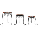 Plant Stands 3 pcs Terracotta and White Ceramic 4003396