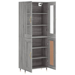 Highboard Grey Sonoma 69.5x34x180 cm Engineered Wood 3198327