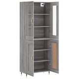 Highboard Grey Sonoma 69.5x34x180 cm Engineered Wood 3198327