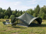 Tipi Tent with Roof Army green 6-Person Polyester and Steel 42028626