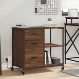 Cabinet with Charging Station Brown Oak 76 x 41 x 72 cm 859839
