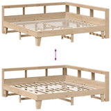 Bookcase Bed without Mattress 180x200cm Solid Wood Pine 3324529