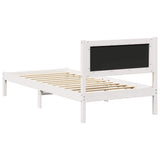 Bed Frame with Upholstered Headboard Light Grey 90 x 190 cm 878298