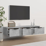 Wall Cabinet Concrete Grey 102x30x20 cm Engineered Wood 811407
