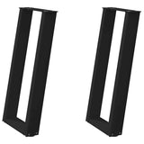 Console Table Legs U-Shaped 2 pcs Black 28x cm Steel 4012776