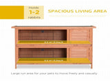 Rabbit Hutch Outdoor Guinea Pig Hutch Bunny Cage with No-Leak Trays, Divider, 136 x 50 x 93cm, T3398P376232