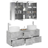 Bathroom Furniture Set 4 pcs Concrete Grey 3407098
