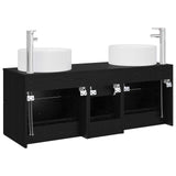 Bathroom Furniture Set 3 pcs Black 49.5 x 44.5 x 65.5 cm 3405956
