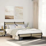 Bed Frame without Mattress Sonoma Oak 150x200 cm King Size Engineered Wood 4017256