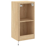 TV Wall Cabinet with LED Lights Sonoma Oak 40.5x35x80 cm 837262