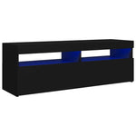 TV Cabinet with LED Lights Black 120x35x40 cm 804374