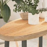 Table Top 80x40x4 cm Solid Wood Oak Oval 4009041