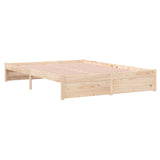 Bed Frame without Mattress Solid Wood 150x200 cm King Size King Size 814954