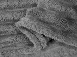 Throw Blanket Dark Grey 270 x 240 cm Fleece 42016832