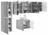 Bathroom Cabinet Set 5 pcs Grey Sonoma Engineered Wood 3407292