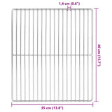 Grill Grate Silver 40 x 35 cm Stainless Steel 42008311