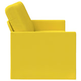 3 Seater Sofa Light Yellow 190 x 81 x 82 cm Fabric 42041115
