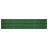 Garden Raised Bed Powder-coated Steel 332x40x68 cm Green 318908
