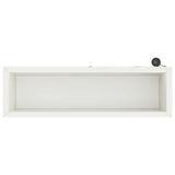 Garden Planter with LED 2 pcs White 30 x 100 x 30 cm Steel 8008115