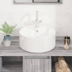 Wash Basin White 40x14.5 cm Ceramic Round 153339