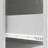 Bedside Table High Gloss White 43 x 39.5 x 66.5 cm 895019