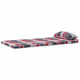 Chair Cushions 2 pcs Red Check 58 x 77 x 4.5 cm Oxford Fabric 361843