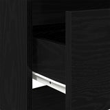 Sideboard Black Oak 60x35x76 cm Engineered Wood 862493