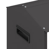 Chicken Feeding Trough Black 81 x 32 x 53.5 cm 874618