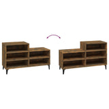 Shoe Cabinet Smoked Oak 102x36x60 cm Engineered Wood 819737
