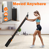 Folding Treadmill with Handrail & Adjustable Incline, 1-10 km/h Running Machine, Space Saving Low N601P303820B
