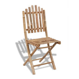 Garden Furniture Set Natural Bamboo Solid Bamboo Medium Foldable 41497