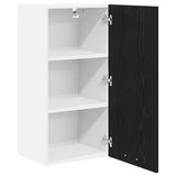 Hanging Cabinet Riga Black Oak and White 40 x 31 x 80 cm 884259