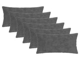 Cushion Cover 6 pcs HEERLEN Dark Grey 50 x 80 cm 912172