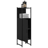 Bathroom Cabinet Black 33x33x120.5 cm Engineered Wood 842466
